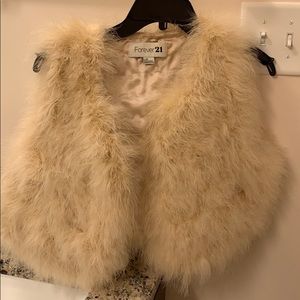 Ivory/cream fur vest
